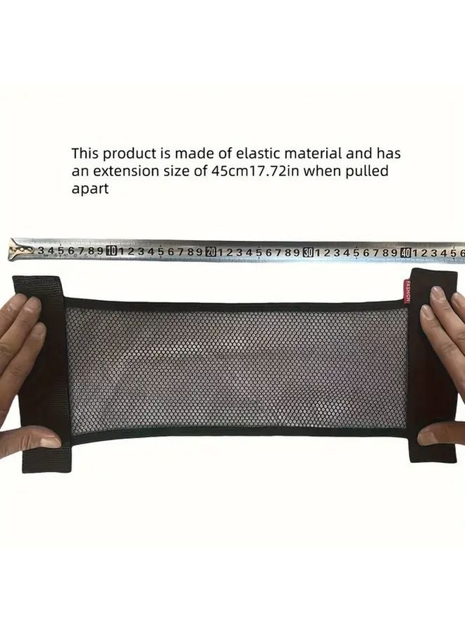 Black Nylon Mesh Truck Organizer Rear Seat Storage Net For Charging Accessories - Image 2