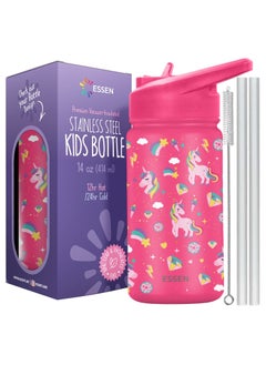 ESSEN Kids Water Bottle Stainless Steel for Girls Unicorn – 414 ml  - Image 1