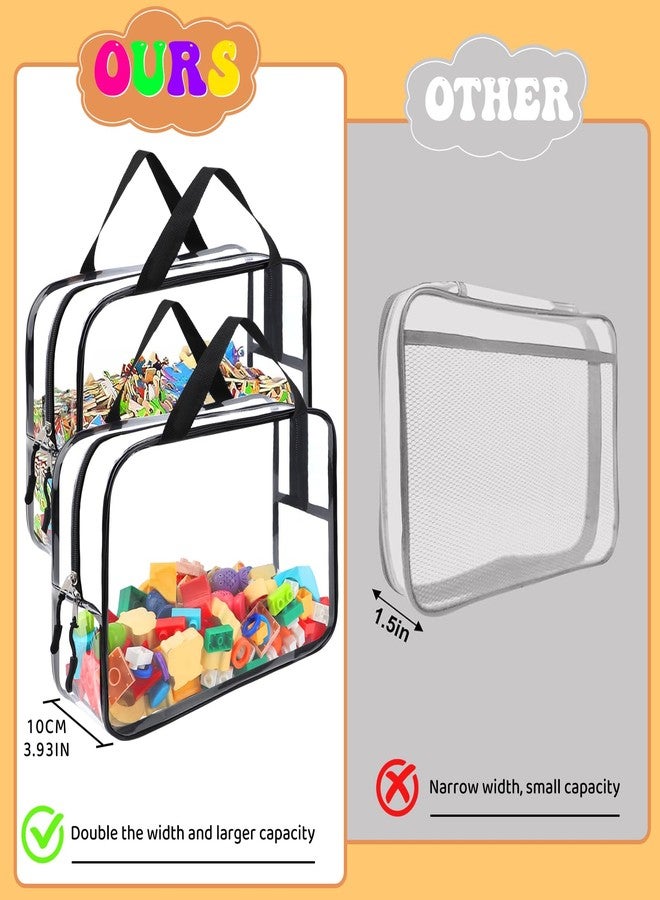 YOPCDJ 8 Packs Large Toy Storage Bags, Reusable Clear PVC Board Game Storage, Toy Storage Organizer Bags with Zipper for Building Blocks, Puzzle and Kids Books - Image 4