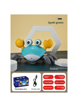 Crab Toys Children's Hand Gesture Electric Crab Toys-Color:Upgraded [sound And Light Electric Sensor] Crab-green [rechargeable Type-c Socket] Can Turn Off The Music Separately (english Color Box) - pzsku/ZCB18635AEBD8D8DF0DDCZ/45/1745479951/0a5c26f6-5e33-4d87-9cbe-f6e041db7740