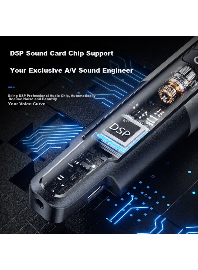 The Good Shepherd Good Shepherd Wireless Microphone For Mobile Karaoke Microphone With Built-in Sound Card, Rechargeable Recording Device, Home Ktv All-people Singing Tool, Conference Recording Microphone - Image 2