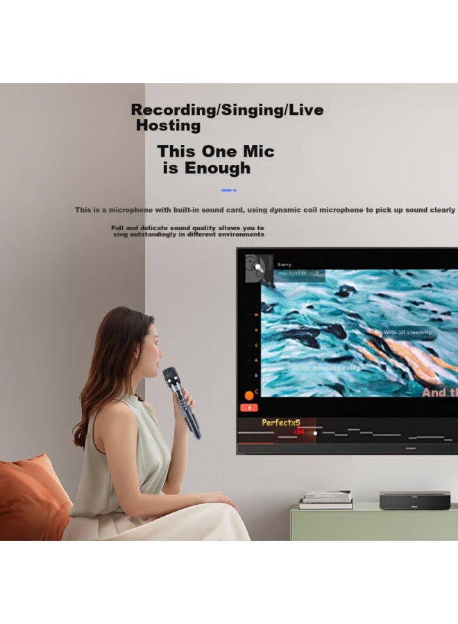 The Good Shepherd Good Shepherd Wireless Microphone For Mobile Karaoke Microphone With Built-in Sound Card, Rechargeable Recording Device, Home Ktv All-people Singing Tool, Conference Recording Microphone - Image 4
