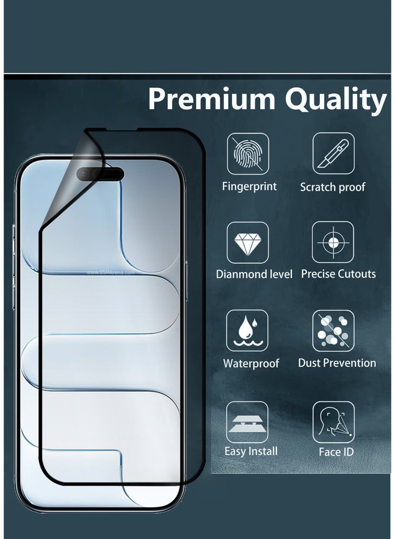 2 Pack Apple iPhone 17 Air  Premium Nano Ceramic Privacy Full Glue Full Cover Clear Flexible Screen Protector For Apple iPhone 17 Air - Privacy - Image 2