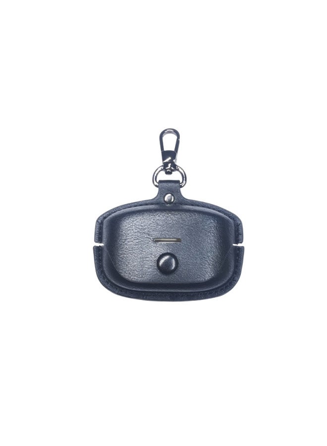 Applicable SONY-XM4 Bluetooth Wireless Headset Protective Cover Leather Pattern Pu Protective Cover Solid Color Shell-Color:Black-Model:For SonyWf-1000xm4  - Image 1