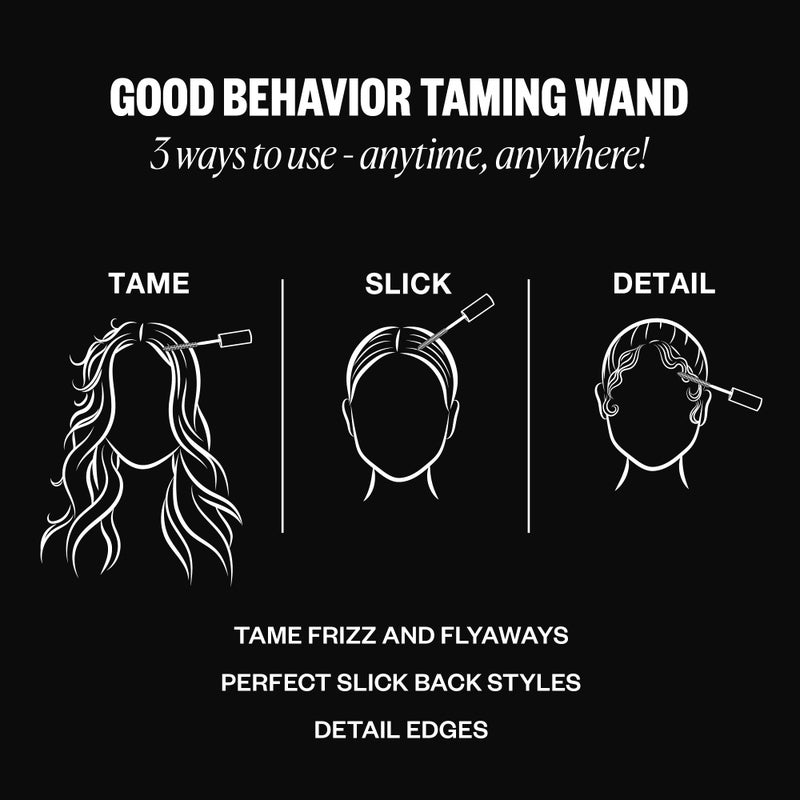 IGK Good Behavior Frizz & Flyaway Hair Taming Wand â€“ Lightweight Gel Control Stick for Smooth, Sleek Hair, Anti-Frizz Styling, 0.24 oz - Image 4