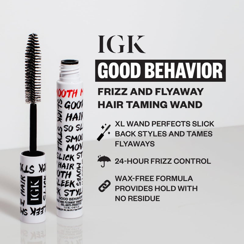 IGK Good Behavior Frizz & Flyaway Hair Taming Wand â€“ Lightweight Gel Control Stick for Smooth, Sleek Hair, Anti-Frizz Styling, 0.24 oz - Image 2