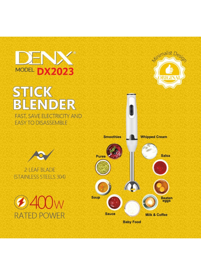 Denx Hand Blender with Stainless Steel Blade, Low Noise, 2 Speed Control, Ideal For Smoothies, Shakes, Purees and More - Image 3