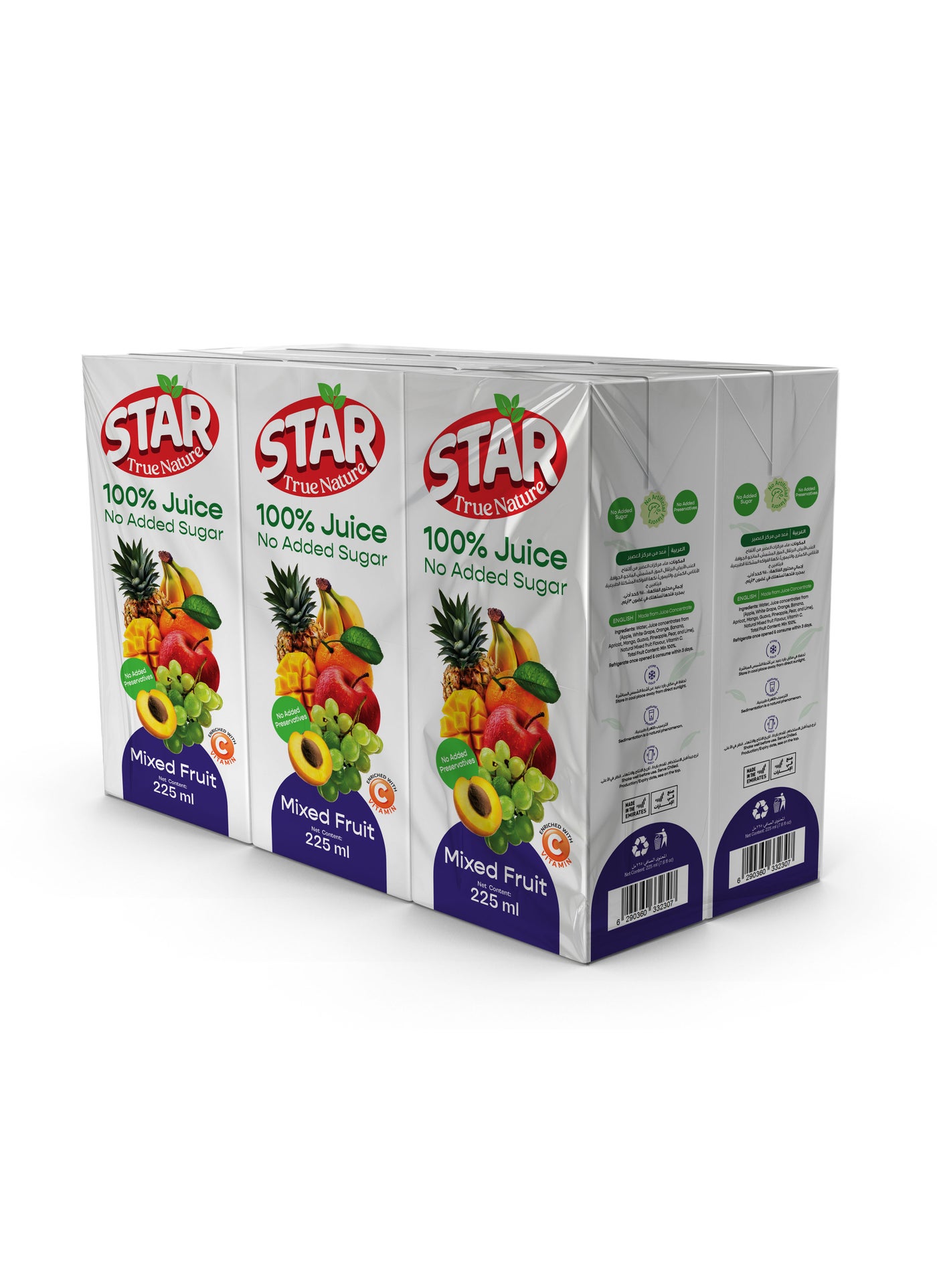 Star Mixed Fruit 100% Juice Tetra Promo Pack Carbonated Soft Drink