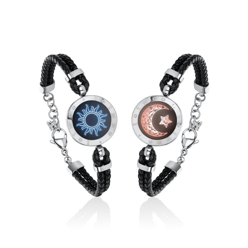 TOTWOO Touch Bracelets for Couples Vibration Light up for Love Couples Long Distance Relationship Gifts for Girlfriend Bluetooth Pairing Jewelry - Image 2