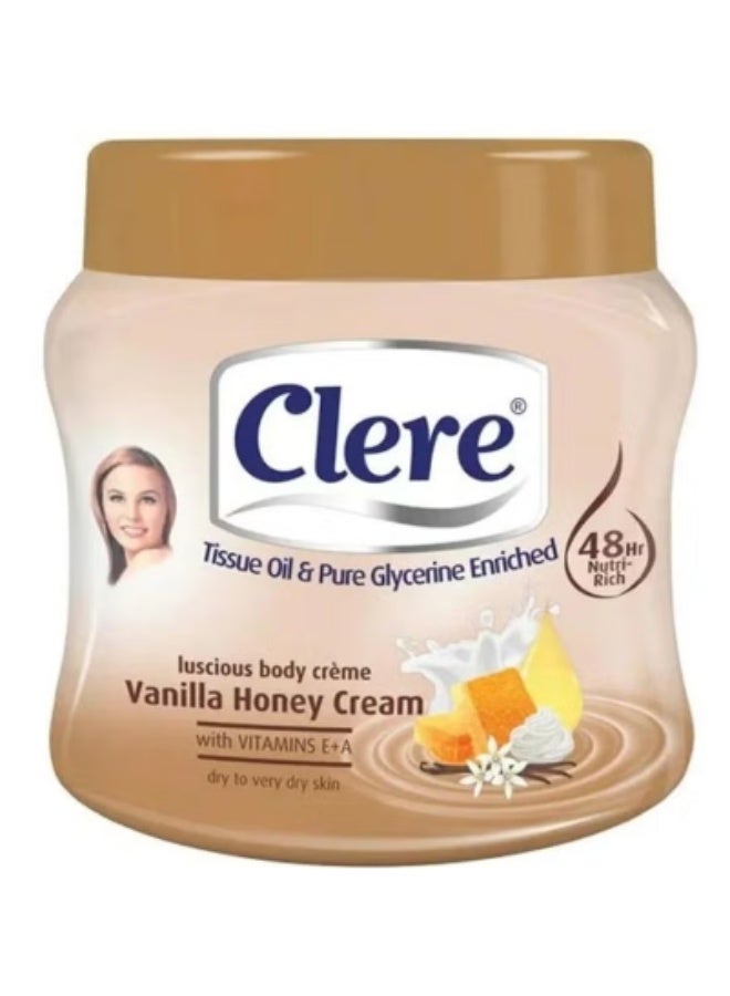 كريمة الفانيليا والعسل الغنية بزيت الأنسجة والجلسرين النقي 500 مل