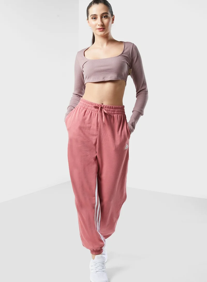 Adidas Rib Crop Logo T-Shirt