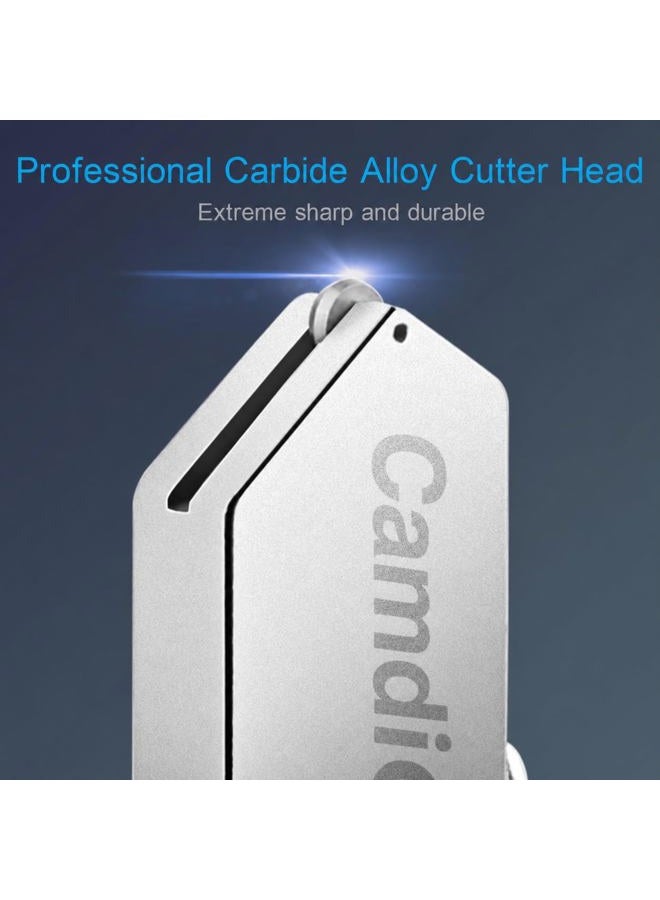 Camdios Glass Cutter 2mm-20mm, Upgrade Glass Cutter Tool, Pencil Style Oil Feed Carbide Tip for Glass Cutting/Tiles/Mirror/Mosaic. - Image 2