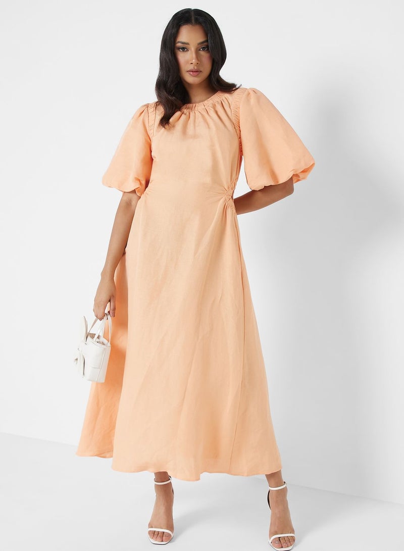 Cmeo collective Puff Sleeve Midi Dress - Image 1