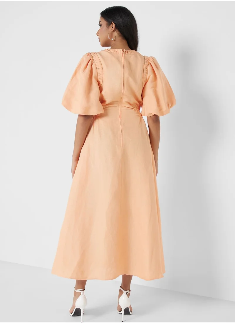 Cmeo collective Ruffle Sleeve Pocket Detail  Dress