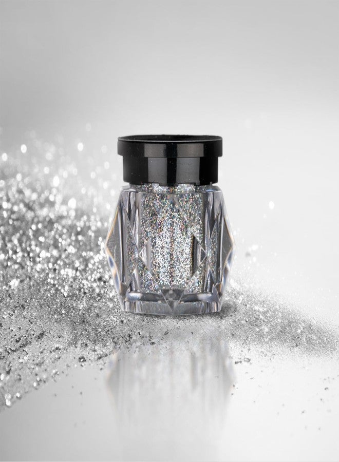 BOBI Glitter Eyeshadow | Highly Pigmented Holographic Loose Powder | Radiant Shimmer Finish | Hydrating, Easy-to-Blend, Non-Transfer & Long-Wearing Eye Makeup (10g, Silver) - Image 1