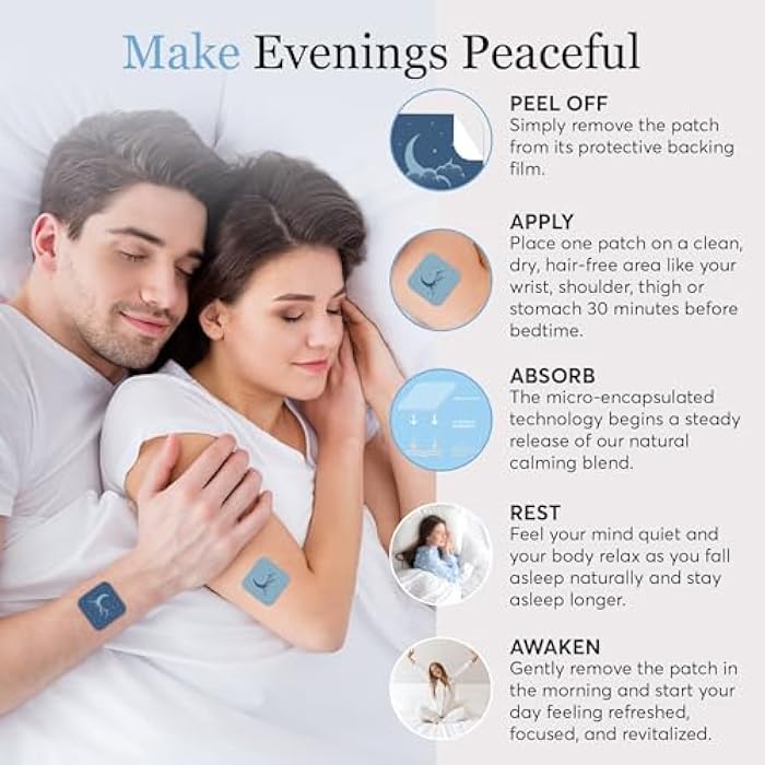 Zovira Sleep Patches for Adults — Extra Strength Melatonin & Magnesium Patch — Time-Release Sleep Aid Stickers — Non-Habit Forming, Hypoallergenic — 28 Transdermal Patches for Deep Rest & Relaxation - Image 4