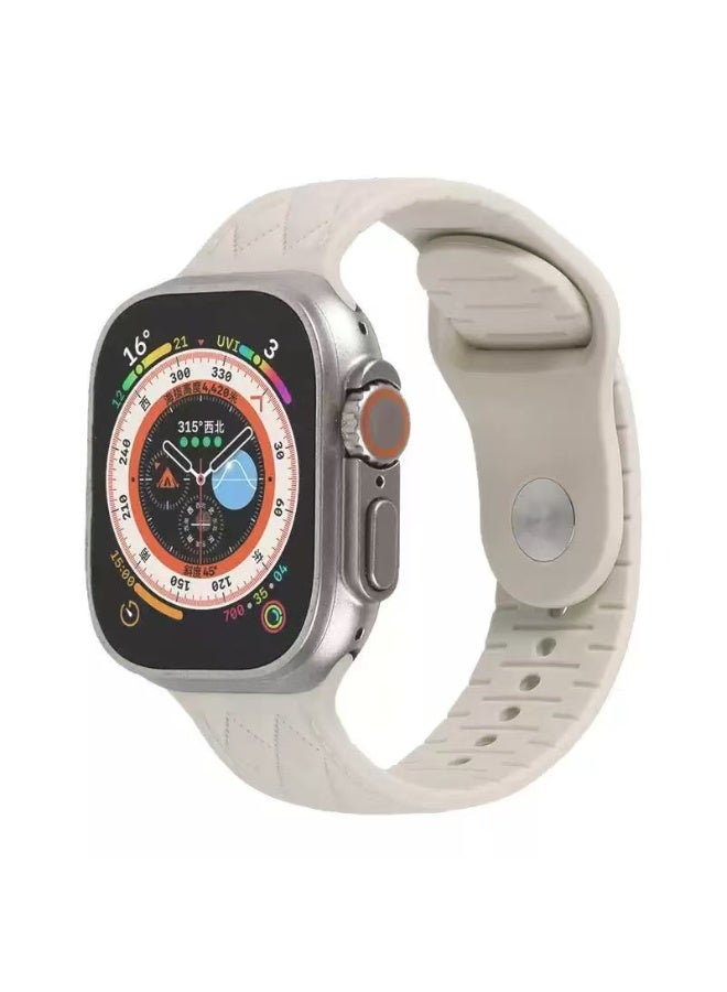 Watch Band Compatible for Apple Watch Series Band 42mm 44mm 45mm 46mm 49mm women, Genuine Leather Double Tour Designed Slim Replacement Strap for iWatch Series10 9 8 7 6 SE - Image 4