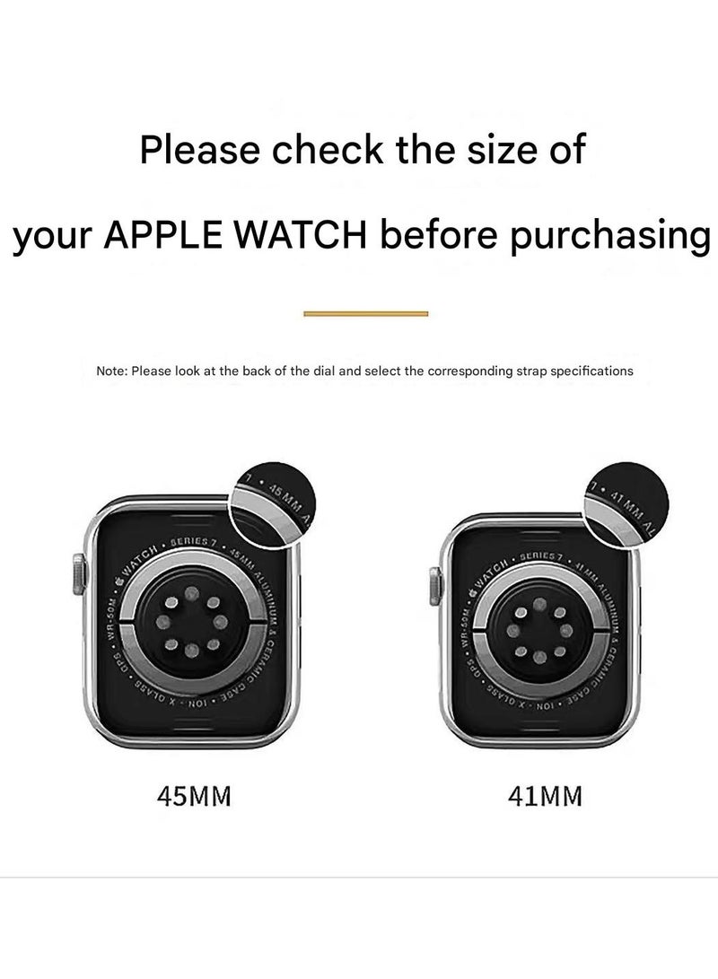 Watch Band Compatible for Apple Watch Series Band 42mm 44mm 45mm 46mm 49mm women, Genuine Leather Double Tour Designed Slim Replacement Strap for iWatch Series10 9 8 7 6 SE - Image 5