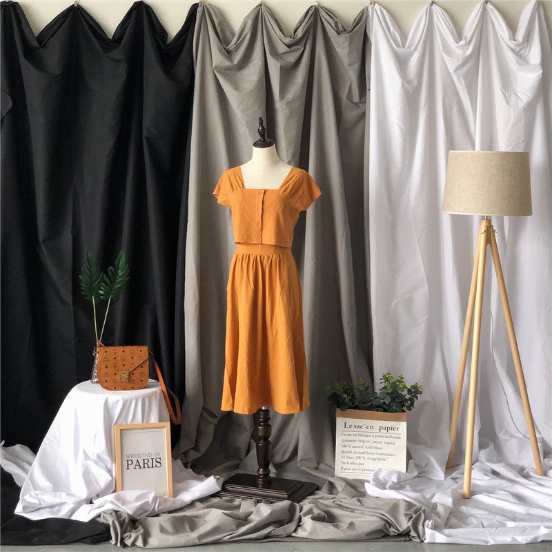 Ins White Hanging Cloth Po Background Cloth Color Enlarge Pography 2.4 Meters Cloth Widened Cloth Internet Celebrity Live Solid Color Cloth - Image 3