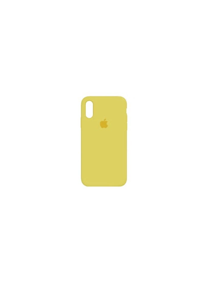 CATANES Premium Silicone Cover for iPhone XS - Soft, Slim and Shockproof Protection Yellow Color - Image 1