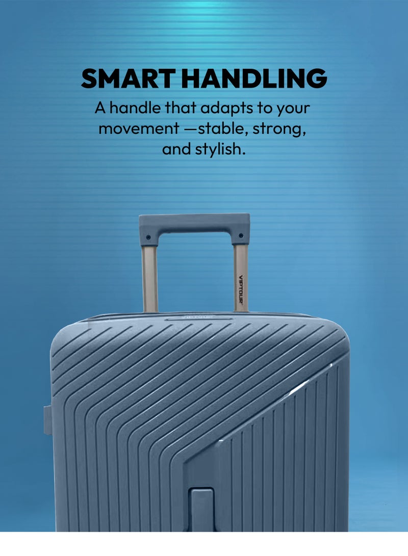 فيبتور مجموعة حقائب سفر بعجلات من 3 قطع، حقيبة سفر خفيفة الوزن بعجلات مزدوجة 360 درجة، حقيبة سفر مزودة بقفل إدارة أمن النقل ومقبض تلسكوبي - Image 5