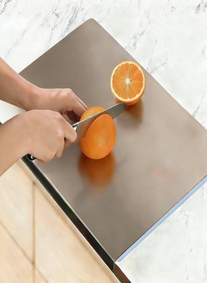 OTAVILEM Stainless Steel Cutting Board for Kitchen, Food Grade Non Toxic Metal Chopping Board for Meat, Veggies, Fruits and Kneading (40 x 30cm/15.7 x 11.8 in) - Image 1