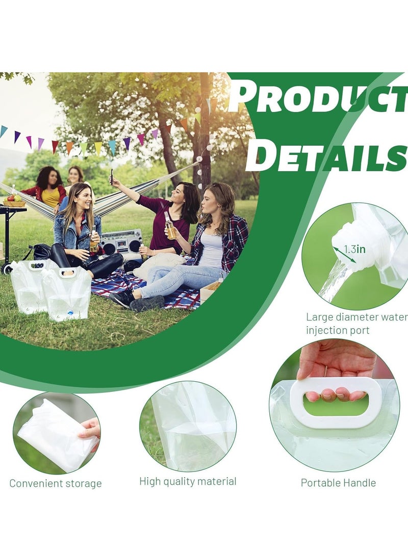 SYOSI 4 Pack Collapsible Water Jug Container Portable Water Bags with Spout Folding Plastic Water Carrier Tank No Leak Emergency Camping Water Storage for Travel Hiking (2.6 Gal) - Image 3