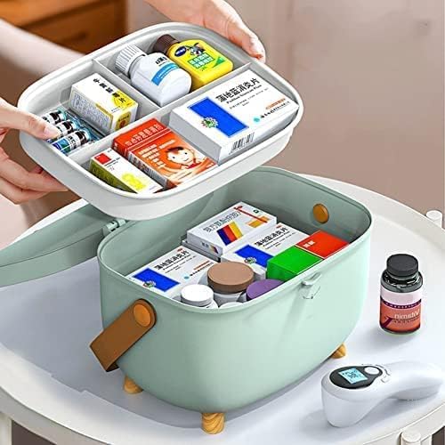 BLURISM 1pc Medicine Storage Box, Portable Medicine Storage Container, Multi-layer Medical First Aid Kit, Aesthetic Room Decor, Home Decor, Space Saving Organization, Kitchen Accessories - Image 2