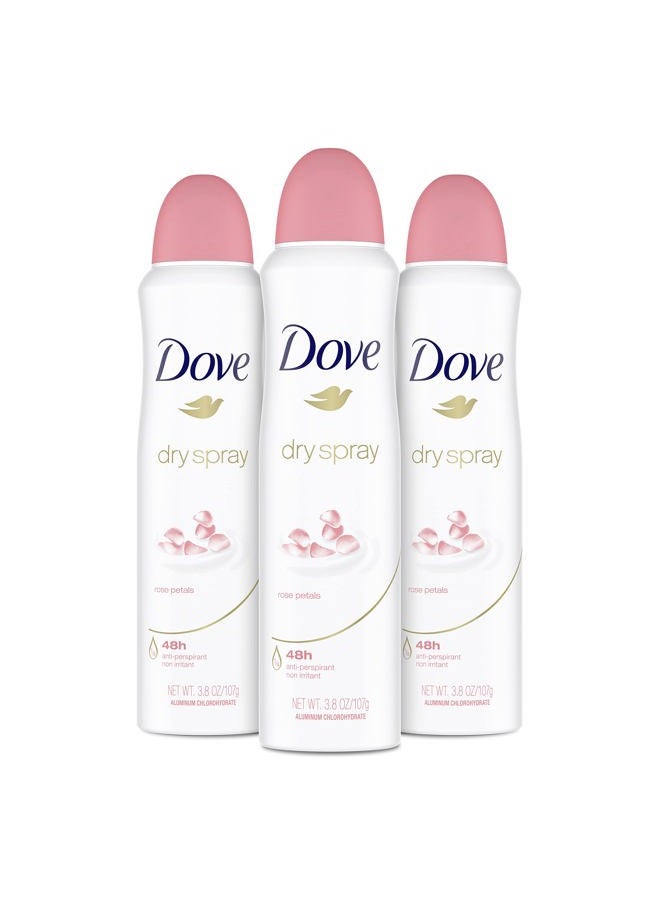 Dove مزيل العرق برائحة بتلات الورد، 3.8 أونصة، عبوة من 3 - Image 1