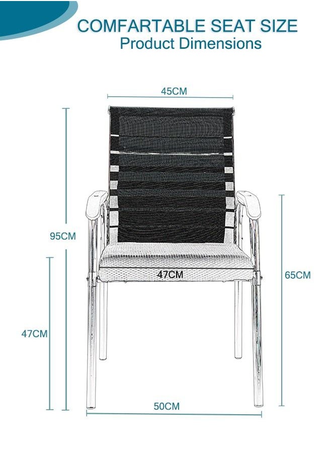 Multi Home Furniture Visitor Chair Modern Home Computer Chair Fixed Mesh Office Chair Fixed Lumbar Executive Chair With Armrest MH-607V-Black, Grey  - Image 4