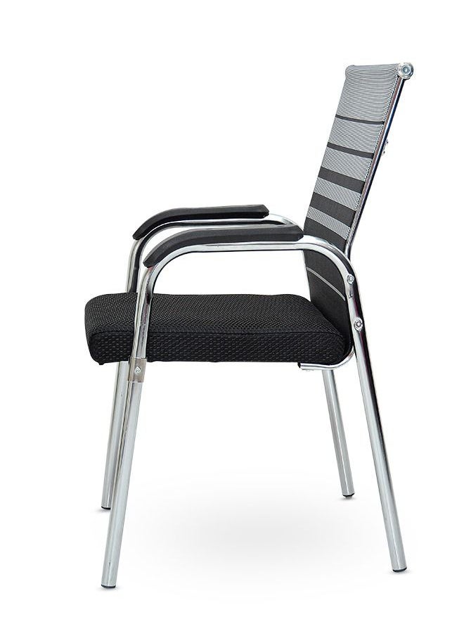 Multi Home Furniture Visitor Chair Modern Home Computer Chair Fixed Mesh Office Chair Fixed Lumbar Executive Chair With Armrest MH-607V-Black, Grey  - Image 3