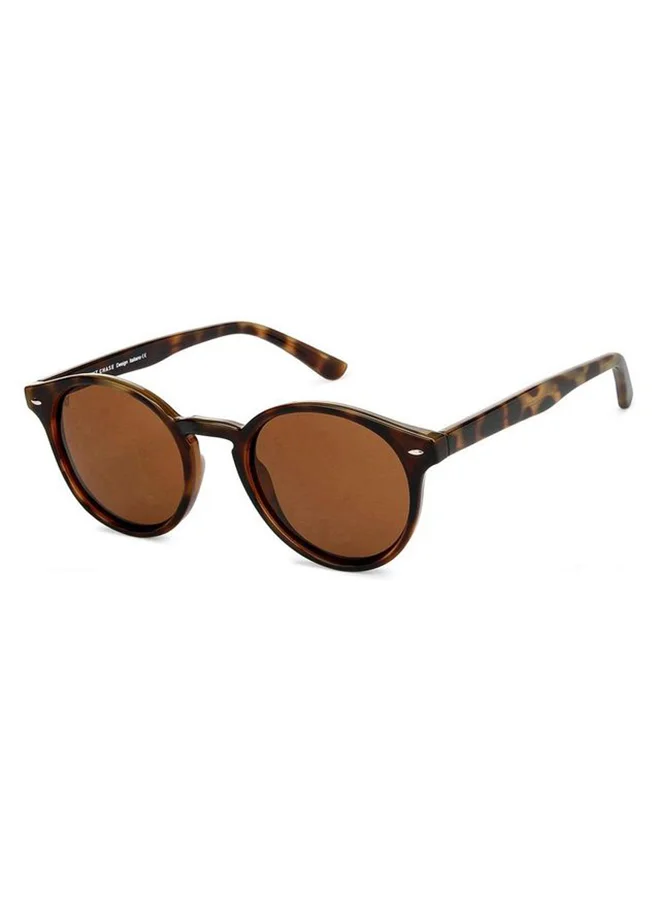 VINCENT CHASE VINCENT CHASE EYEWEAR Adult's Round Sunglasses Tortoise Frame, Brown Lens (Large)