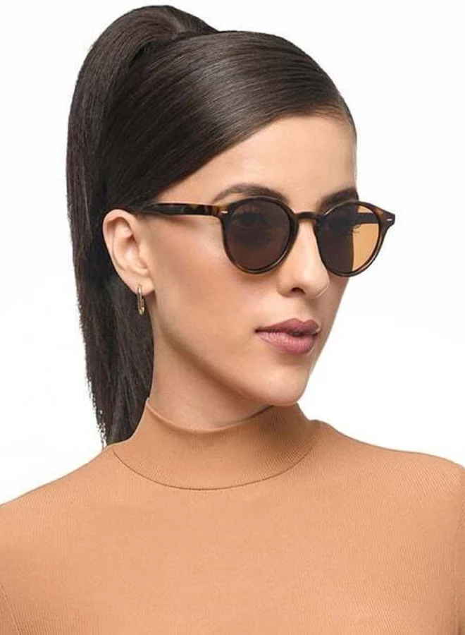 VINCENT CHASE VINCENT CHASE EYEWEAR Adult's Round Sunglasses Tortoise Frame, Brown Lens (Large)