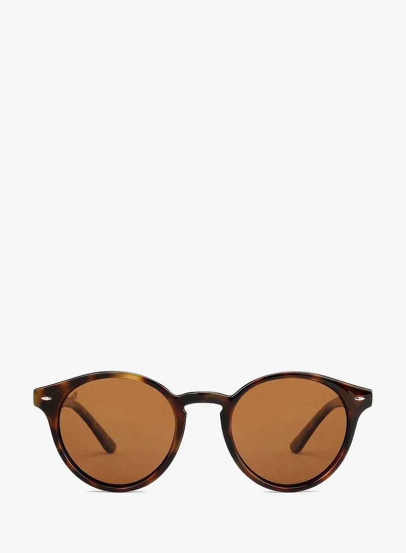 VINCENT CHASE Vincent Chase By Lenskart | Adult's Round Sunglasses Tortoise Frame, Brown Lens (Large)