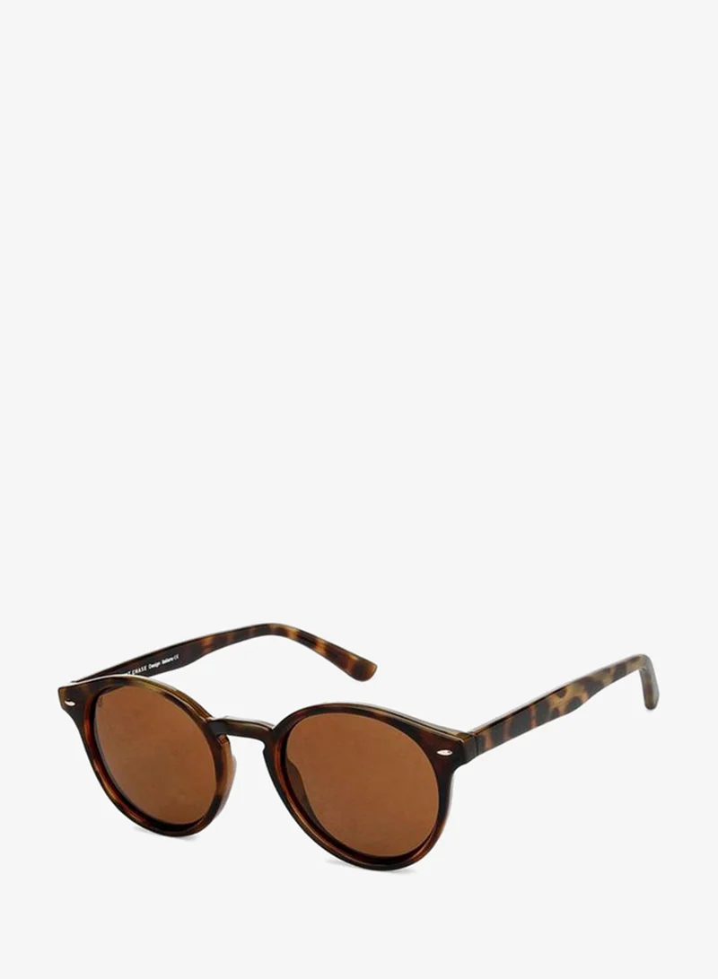 VINCENT CHASE Vincent Chase By Lenskart | Adult's Round Sunglasses Tortoise Frame, Brown Lens (Large)