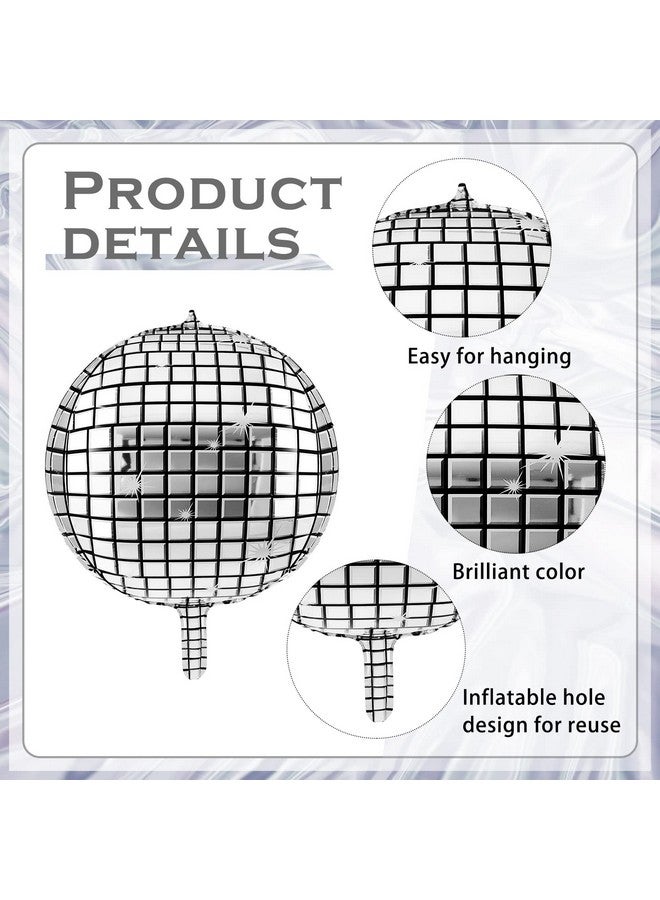 Lewtemi Lewtemi 48 Pcs 70s Disco Theme Party Supplies Disco Ball Balloons 32 Inch 22 Inch 10 Inch for Cowgirl Party Bachelorette Decorations Silver Graduation Decorations Class of 2025  - Image 3