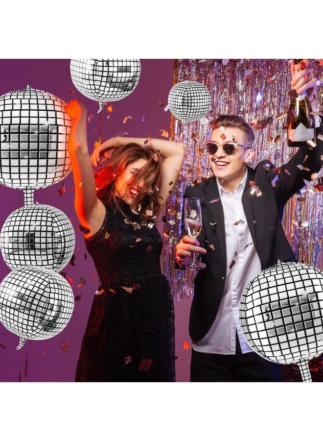 Lewtemi Lewtemi 48 Pcs 70s Disco Theme Party Supplies Disco Ball Balloons 32 Inch 22 Inch 10 Inch for Cowgirl Party Bachelorette Decorations Silver Graduation Decorations Class of 2025  - Image 5