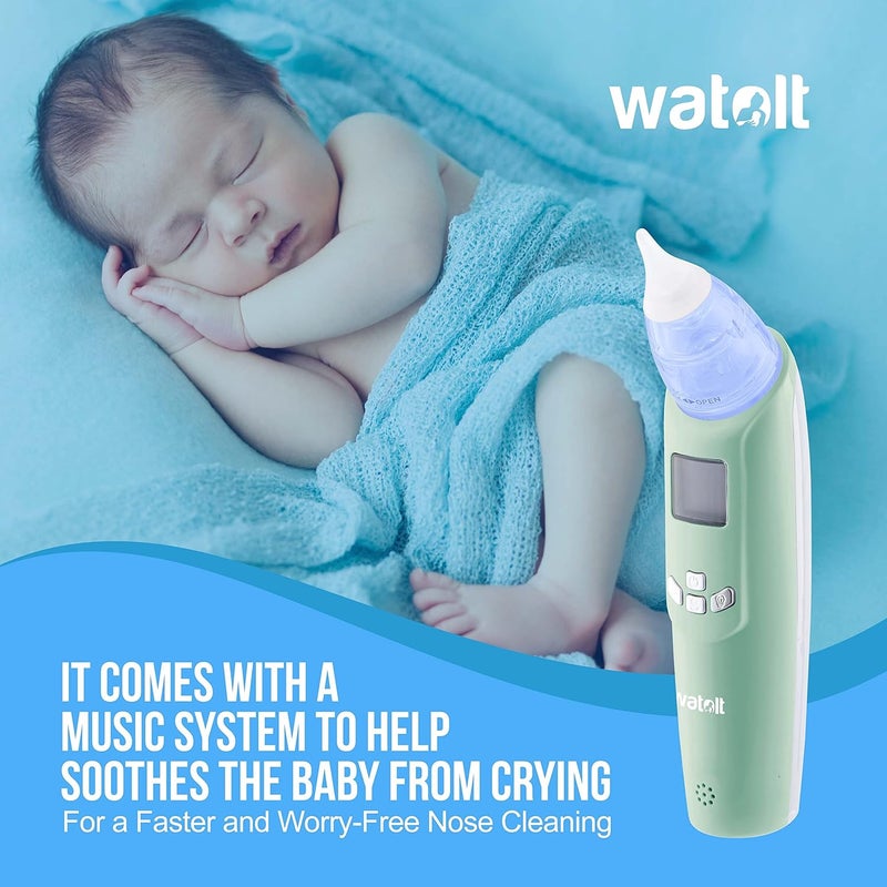 Watolt شفاط أنف كهربائي للأطفال - جهاز شفط الأنف التلقائي للأطفال - مزيل المخاط المدعوم بالبطارية للأطفال الصغار - Image 3