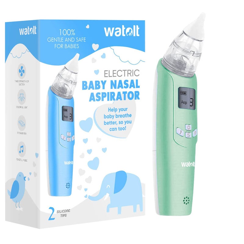 Watolt شفاط أنف كهربائي للأطفال - جهاز شفط الأنف التلقائي للأطفال - مزيل المخاط المدعوم بالبطارية للأطفال الصغار - Image 1