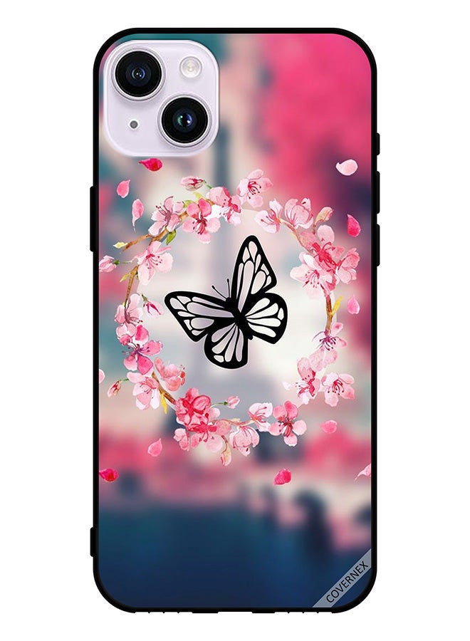 Covernex Protective Case Cover For Apple iPhone 14 Butterfly In Flower Ring - Image 1