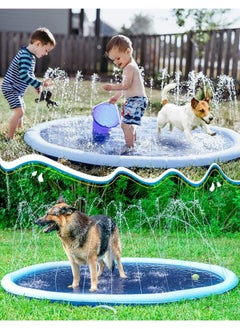 Jasonwell Kids Dog Splash Pad Sprinkler Jasonwell Non Slip Dog Sprinkler Pad Splash Pool Puppy Dog Pool Summer Outdoor Water Toys Backyard Durable Splash Pad For Toddlers Kids Small Medium Large Dogs Pets  - Image 3