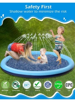 Jasonwell Kids Dog Splash Pad Sprinkler Jasonwell Non Slip Dog Sprinkler Pad Splash Pool Puppy Dog Pool Summer Outdoor Water Toys Backyard Durable Splash Pad For Toddlers Kids Small Medium Large Dogs Pets  - Image 5