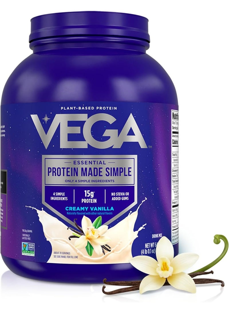 Vega, Plant Based Protein, Creamy Vanilla, 4 lb 0.1 oz (1.8 kg)