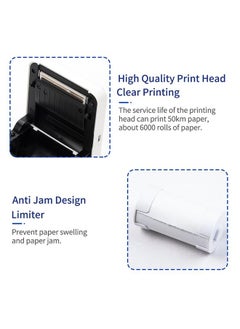 Thoraya Mini Portable Thermal Printer BT Wireless Pocket Printer 300dpi Support 15-53mm Paper Width Multiple Langulage Print Use with APP for Printing Error Photo Memo List Journal Planner Compatible with Android iOS Smartphone  - Image 4