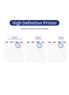 Thoraya Mini Portable Thermal Printer BT Wireless Pocket Printer 300dpi Support 15-53mm Paper Width Multiple Langulage Print Use with APP for Printing Error Photo Memo List Journal Planner Compatible with Android iOS Smartphone  - Image 1