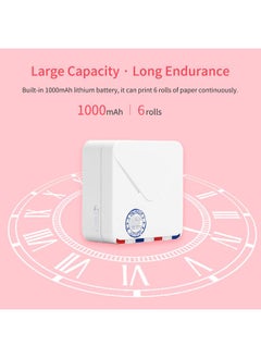 Thoraya Mini Portable Thermal Printer BT Wireless Pocket Printer 300dpi Support 15-53mm Paper Width Multiple Langulage Print Use with APP for Printing Error Photo Memo List Journal Planner Compatible with Android iOS Smartphone  - Image 3