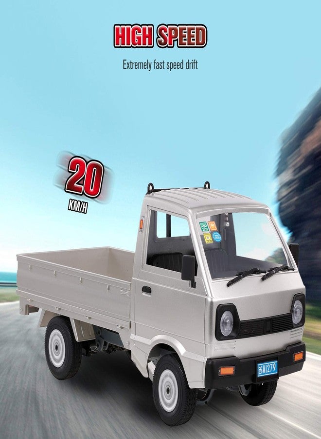 GoolRC سيارة GoolRC WPL D12 RC، سيارة تحكم عن بعد 1/10 مقياس 2.4Ghz، شاحنة انزلاق محاكاة مع محرك فرشاة، مصابيح LED أمامية، محرك وسط خلفي، سيارة RTR للألعاب للبالغين والأطفال والأولاد، تتضمن 3 بطاريات - Image 5