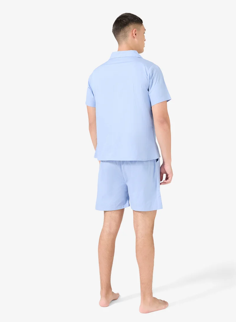 سفنتي فايف طقم بيجامة قميص وشورت