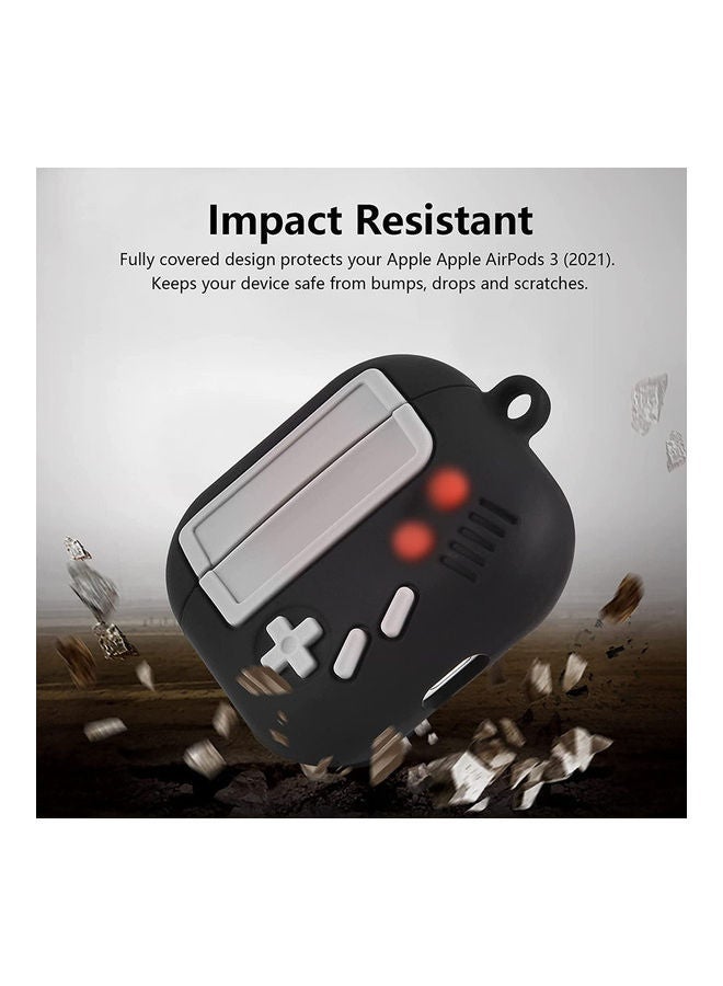 يونك غطاء حامي متوافق مع أجهزة Apple AirPods الجديدة من الجيل الثالث الأسود / الرمادي - Image 3