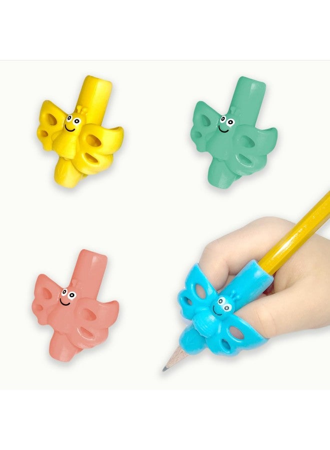 Channie's 4 Pack Pencil Grips for Kids, Colorful Butterfly-Shaped Pencil Holder for Kids, Great for Left Handed & Right-Handed Writers, Ideal for Practicing Handwriting & Math, Improve Penmanship - Image 1